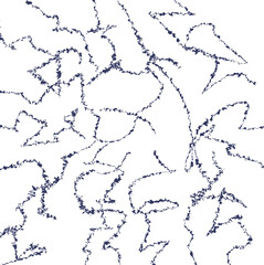 A texture with noisy, curvy lines or cracks.