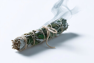 Sage bundle emits scented smoke