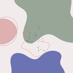 Organic Abstract Poster Set – Boho Minimalist Shapes & Dotted Accents