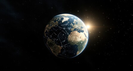 Earth with global connections