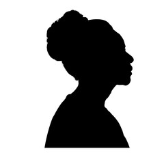 Silhouette of an elderly Black woman – vector illustration
