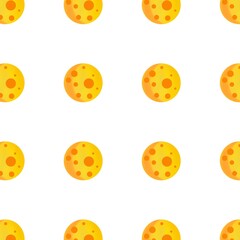 Fototapeta premium Seamless pattern illustration space moon cartoon doodle style for fabric, picture label, wallpaper, banner, poster.