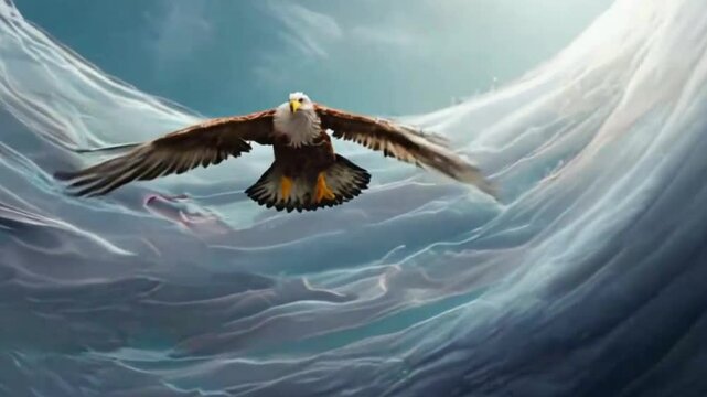 Bird fly in sky eagle , ai generative 