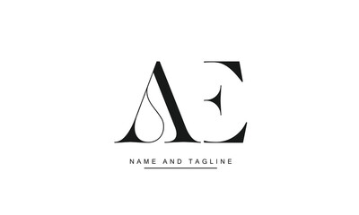 AE, EA Abstract Letters Logo Monogram