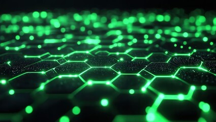 Obraz premium Green Hexagon Pattern Background