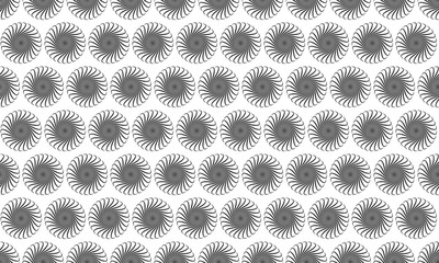 Abstract grayscale pattern featuring repeating circular motifs.  Elegant and hypnotic, ideal for backgrounds, website designs, or textile prints.