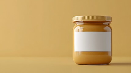 3d rendering of a jar of peanut butter on a white background