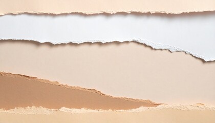 Fototapeta premium Torn Paper Texture Background Neutral Earth Tones for Design Projects