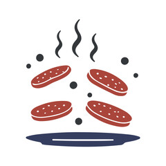 hot chocolate food vector illustration design in cartoon style