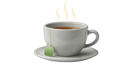Isolated cup of tea