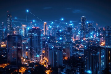 City network at night