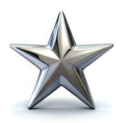 3d silver star
