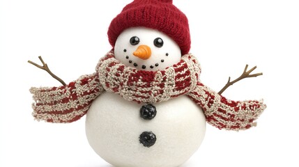 Snowman white background