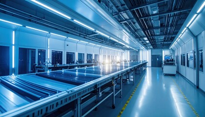 Obraz premium Factory Production Line in Clean Environment