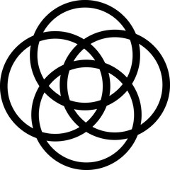 Celtic outline knots ornament, Medieval tattoo shape vector, infinite weaving pattern, various form, stickers assets, abstract geometric graphic elements for design isolated and transparent background