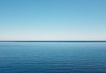 Obraz premium Vast ocean expanse, clear sky
