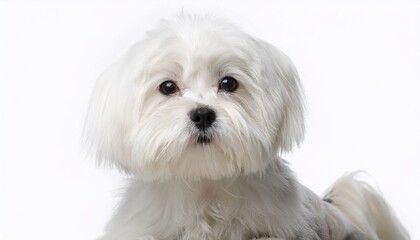 Obraz premium maltese dog in front of a white background