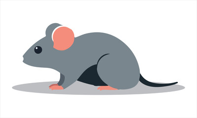 Rat silhouette animal black vector