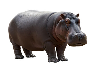 Fototapeta premium A Majestic Hippopotamus A Stunning Wildlife Image isolated on white background