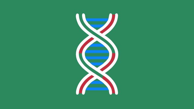 DNA Double Helix animated Icon | Medical Symbol | Animated DNA Structure | Molecular Biology | DNA Helix symbol