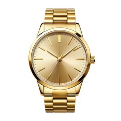 gold watch isolated on white