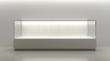 Empty display case, modern design