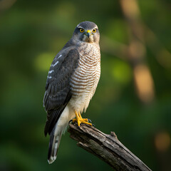 Northern Goshawk Perched on Branch