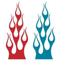 Tribal hotrod muscle car flame. Can be used as decal, sticker or tattoos too vector