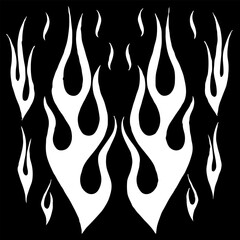 Tribal hotrod muscle car flame. Can be used as decal, sticker or tattoos too vector