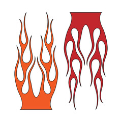 Tribal hotrod muscle car flame. Can be used as decal, sticker or tattoos too vector