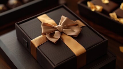 Elegant gift box with ribbon