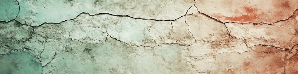 Textured Cracked Surface Background with Toned Arctic Green Crimson Beige Palette for Subtle Abstract Natural Visual Themes