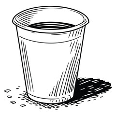 A paper cup with hot drink