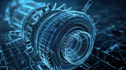 Engine design blueprint