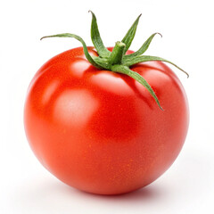  Tomato isolated. Tomato on white background. Perfect retouched tomato side view. With clipping path. Full depth of field