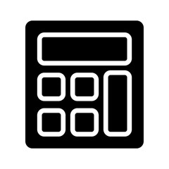 Modern graphic representing calculation device for arithmetic processes or simple task