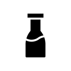 Stylized single-tone illustration of a filled bottle showcasing liquid content