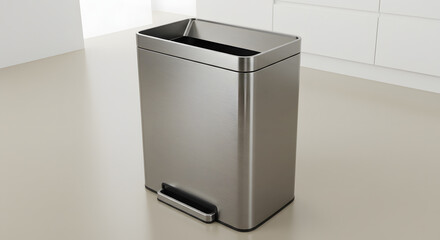 Silver Trash Can