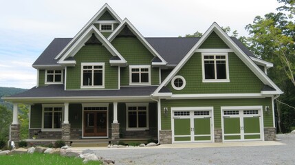 Green Modern House with a View