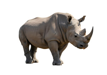 Obraz premium White Rhinoceros Image Wildlife Photography isolated on white background