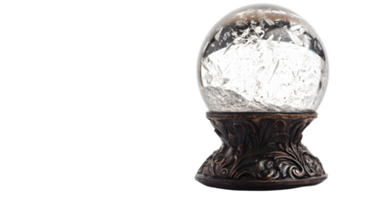 Clear Crystal Ball on Transparent Background - Professional Quality Isolated Image