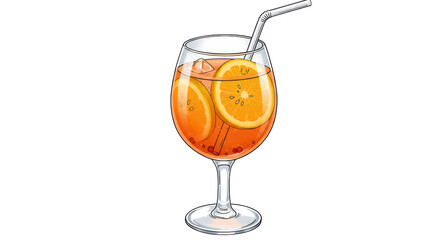 Isolated Aperol Spritz Cocktail