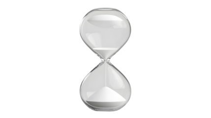 Hourglass Isolated on Transparent Background - Professional Time Management Concept