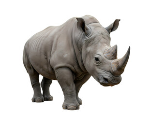 Obraz premium Powerful White Rhinoceros Image Wildlife Photography isolated on white background