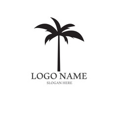 Fototapeta premium Palm tree summer logo template