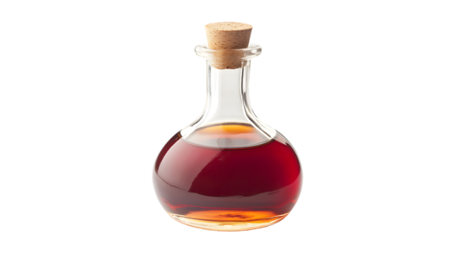 Sherry Vinegar Isolated on Transparent Background for Culinary Use and Food Photography
