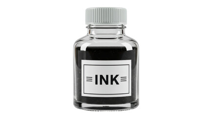 Isolated Ink Bottle