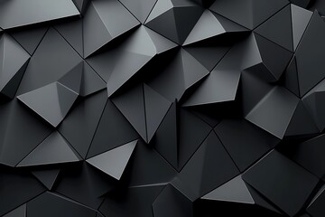 Obraz premium Abstract 3d rendering of black polygonal background. Futuristic polygonal background.