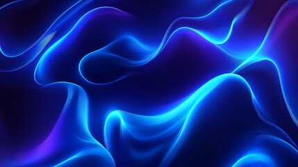 Obraz premium abstract blue waves on a dark background