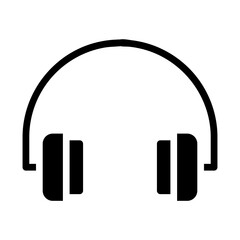 Minimalist headphones representation symbolising audio listening experience